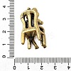Brass Frog Miniature Figurines Statues for Home Office Desktop Ornament KK-S335-09AB-3