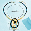Oval Alloy & Resin Pendant Necklaces FS-WG6879B-01-4