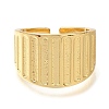 Rack Plating Brass Open Cuff Rings for Women RJEW-M022-21G-2
