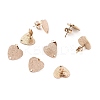 Ion Plating(IP) 304 Stainless Steel Stud Earring Findings LS-STAS-I183-02B-RG-1