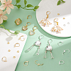 Brass Leverback Earring Findings with Jump Rings & Brass Rings DIY-PH0023-17-5