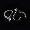Anti-Tarnish Rhodium Plated 925 Sterling Silver Leverback Earring Findings STER-I017-084I-P-5