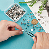 Flat Round 304 Stainless Steel Stud Earring Settings STAS-UN0060-72A-5