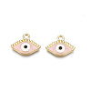 Light Gold Plated Alloy Enamel Pendants LS-ENAM-T009-87D-01-2