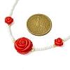 2Pcs 2 Colors Glass Seed Beaded Necklace Sets NJEW-MZ00053-5