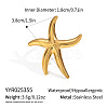 304 Stainless Steel Cuff Open Rings for Women QF7170-2-2