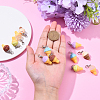 12Pcs 6 Style Resin Pendant Decorations HJEW-YW00175-5