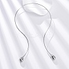304 Stainless Steel Open Teardrop Choker Necklaces for Women NJEW-C068-01P-2