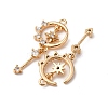 Brass Micro Pave Clear Cubic Zirconia Pendants KK-Z112-31G-2