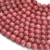 Natural Thulite Beads Strands G-C280-B17-8mm-4