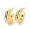 Brass Chunky C-shape Stud Earrings EJEW-A072-22LG-1