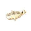 Brass Micro Pave Cubic Zirconia Pendants KK-D426-15G-3