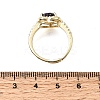 Brass Micro Pave Clear Cubic Zirconia Cuff Open Rings CU-CBA5C10-13G-5