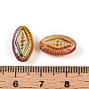 UV Plating Iridescent Opaque Acrylic Beads OACR-T028-33-4