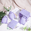Polyester Imitation Burlap Packing Pouches Drawstring Bags ABAG-BBC0001-02A-03-4