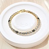 Brass Enamel Link & Charm Bracelets BJEW-Z094-02G-02A-1
