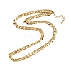 6MM 304 Stainless Steel Cuban Link Chain Necklaces for Women NJEW-G177-01G-4