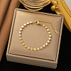 304 Stainless Steel Link Chain Bracelets BJEW-C084-05G-1