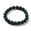 Natural Malachite Beaded Stretch Bracelets BJEW-A045-01A-4