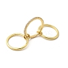 Brass Micro Pave Cubic Zirconia Finger Rings RJEW-P166-01B-G-4