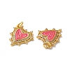 Rack Plating Brass Micro Pave Clear Cubic Zirconia Charms KK-D074-04G-08-3