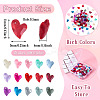150Pcs 15 Colors Transparent Acrylic Charms MACR-TA0001-56-4