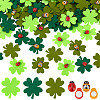 240Pcs 5 Stylle Wool Felt Clovers FIND-OC0013-46-1