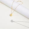 2Pcs 2 Colors Stainless Steel Shell Shape Locket Pendant Necklaces Set NJEW-FI0001-28-5