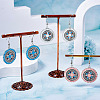 3Pairs 3 Colors Alloy Enamel Dangle Earring for Women EJEW-TA0001-42-4
