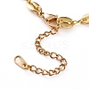 Brass Coffee Bean Chain Bracelets BJEW-JB05859-3