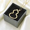 Ion Plating(IP) 304 Stainless Steel Pendant Necklace NJEW-K255-20G-1