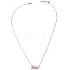 TINYSAND 925 Sterling Silver Cubic Zirconia Love Pendant Necklace TS-N376-RG-3