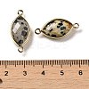 Natural Dalmatian Jasper Faceted Connector Charms G-K347-03G-12-3