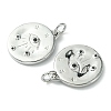 Rack Plating Brass Micro Pave Cubic Zirconia Pendants KK-K332-04P-3