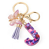 Resin Butterfly Pendant Keychains KEYC-TAC0034-03J-2