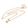 Brass Pave Clear Cubic Zirconia Cable Chain Hexagon Pendant Necklaces for Women NJEW-U006-02C-KCG-2