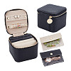 Portable Imitation Leather Jewelry Storage Zipper Boxs with 4 Insert Bags CON-WH0202-001A-1