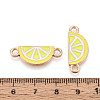 Alloy Enamel Fruit Connector Charms PALLOY-N181-09KCG-3