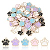 80Pcs 5 Colors Alloy Enamel Pendants ENAM-YW0005-19-1