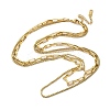 304 Stainless Steel 3 Layer Necklaces for Women NJEW-C084-03G-5
