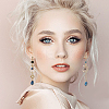 4 Set 4 Style Alloy Dangle Earrings & Stud Earrings EJEW-AN0004-88-5