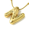Ion Plating(IP) Initial Letter 304 Stainless Steel Pendant Necklace NJEW-R265-05G-N-1
