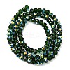 Electroplate Transparent Glass Beads Strands EGLA-A046-01B-18-3