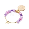 7Pcs Alloy Enamel Flat Round with Smiling Face Charms Wine Glass Charms HJEW-JM02501-6