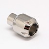 304 Stainless Steel Magnetic Clasps with Glue-in Ends STAS-G041-06-2