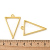 Rack Plating Alloy Triangle Open Back Bezel Pendants PALLOY-S047-09E-FF-5