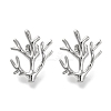 304 Stainless Steel Tree Branch Stud Earrings EJEW-D281-08S-1