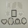 10Pcs 10 Styles Vintage Lace Waterproof PET Stickers Sets LS-DIY-M066-05E-2
