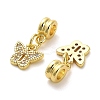 Rack Plating Brass Micro Pave Cubic Zirconia Charms KK-S398-04B-2