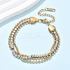 304 Stainless Steel Multi-strand Bracelets BJEW-C103-06G-1